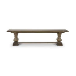 Trestle Dining Bench In Straw Wash