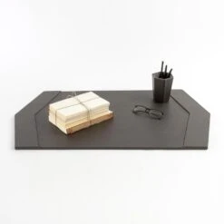 Tiffany Desk Blotter-Graphite Leather -France and So Furniture 27796