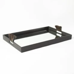 Harrington Tray-Graphite Leather -France and So Furniture 27979