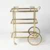 English Bar Cart And Tea Trolley-Brass