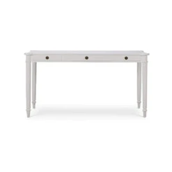 Kelly 3 Drawer Desk In True White