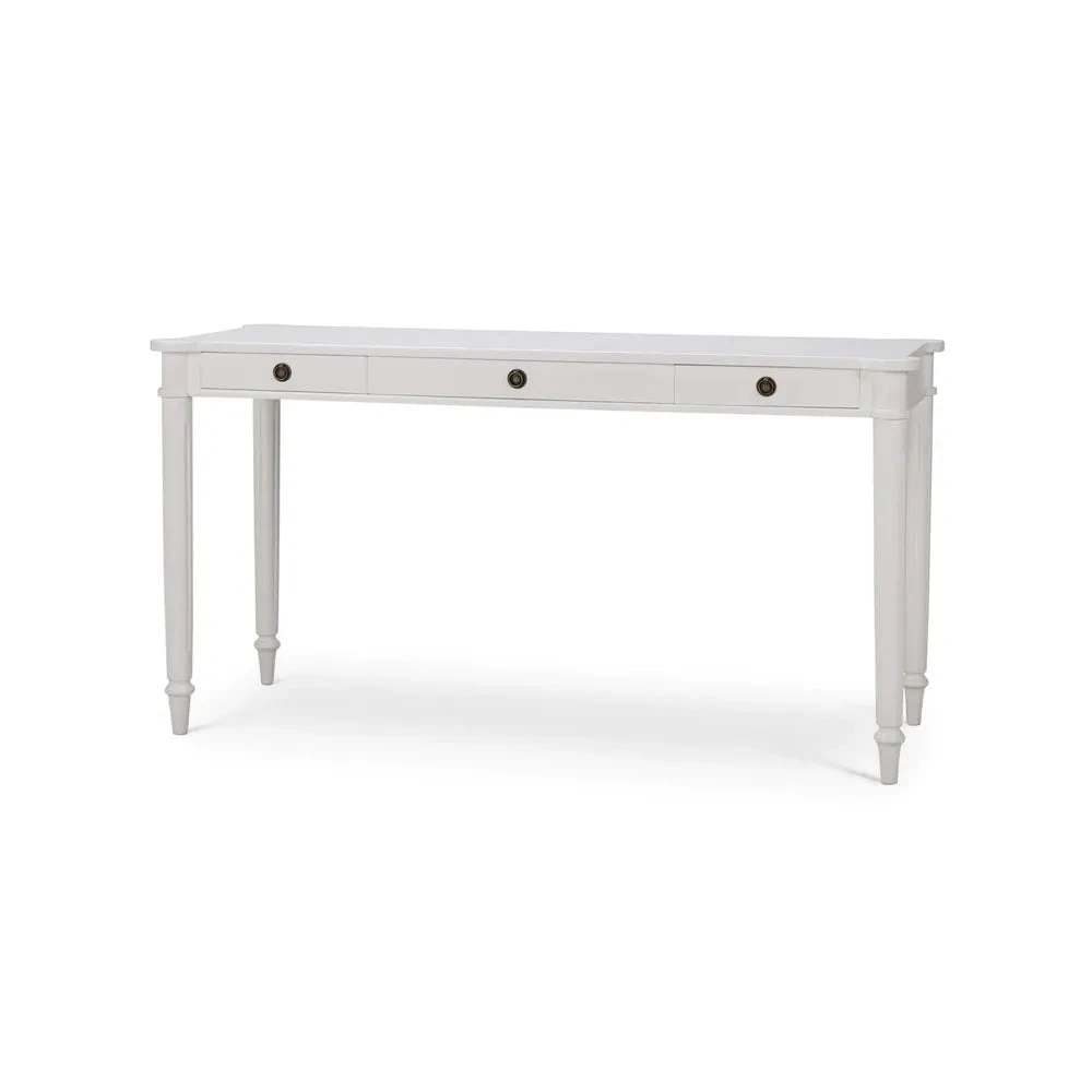 Kelly 3 Drawer Desk In True White 2 Kelly 3 Drawer Desk In True White - Image 2