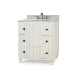 Kraton Single Vanity In True White W/ Sink & Marble Top -France and So Furniture 28410trw 0951664f 2bcb 4367 8f21 13f2cfbf1e15