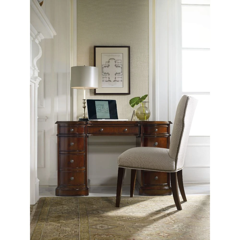 Cherry Knee-Hole Desk-Bow Front 1 Cherry Knee-Hole Desk-Bow Front