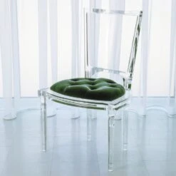 Marilyn Acrylic Side Chair W/ Mohair Seat -France and So Furniture 3.31167