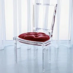 Marilyn Acrylic Side Chair W/ Mohair Seat -France and So Furniture 3.31232