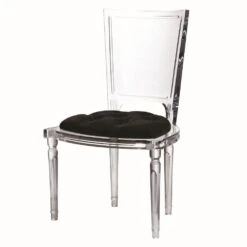 Marilyn Acrylic Side Chair W/ Mohair Seat -France and So Furniture 3.31248