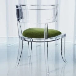 Klismos Acrylic Chair With Mohair Seat 19 Klismos Acrylic Chair With Mohair Seat -France and So Furniture 3.31326 1