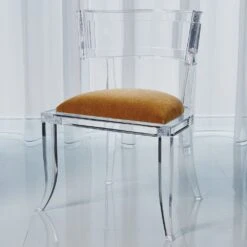 Klismos Acrylic Chair With Mohair Seat 32 Klismos Acrylic Chair With Mohair Seat -France and So Furniture 3.31327