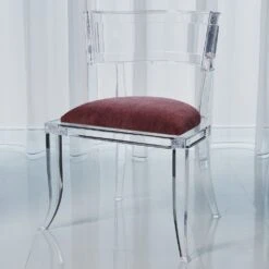 Klismos Acrylic Chair With Mohair Seat 23 Klismos Acrylic Chair With Mohair Seat -France and So Furniture 3.31328