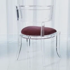 Klismos Acrylic Chair With Mohair Seat 24 Klismos Acrylic Chair With Mohair Seat -France and So Furniture 3.31328 1