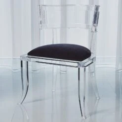 Klismos Acrylic Chair With Mohair Seat 20 Klismos Acrylic Chair With Mohair Seat -France and So Furniture 3.31331