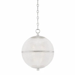Sphere No. 3 1 Light Small Pendant Polished Nickel