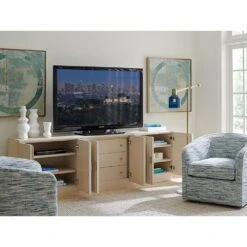 San Marcos Media Console - Opaline -France and So Furniture 310 661 WS Open
