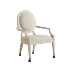 Preston Game Chair With Casters - Opaline