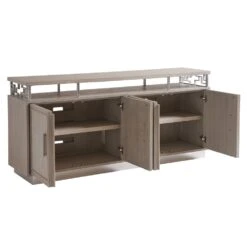 Oakbrook Media Console - Gray -France and So Furniture 324 661 Silo Open