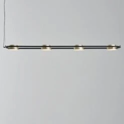 OLO Linear Pendant Light 7 OLO Linear Pendant Light -France and So Furniture 36891039 finish black champagne gold