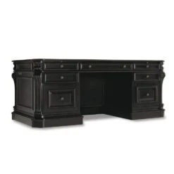 Highlands 76'' Executive Desk W/Leather Panels