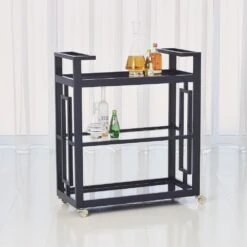 Grid Block Bar Cart -France and So Furniture 37881