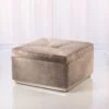 Metro Square Storage Ottoman-Grey Hair-o