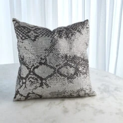 Shimmer Snake Skin Pillow - Silver -France and So Furniture 39903