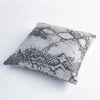 Shimmer Snake Skin Pillow - Silver