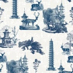 Pagoda Toile Wallpaper -France and So Furniture 39 2016 PagodaToile MoonMidnight 04 cdda4178 4aeb 40c1 bc76 641d75e113c9