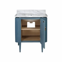 Briallen 30" Blue Linen Vanity With Oval Undermount Sink -France and So Furniture 3ee92f16529cdc509c4352bc649b1bbe847a72fb