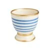 Savoy Blue/White Striped Cachepot, Small Set Of 2