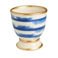 Savoy Blue/White Spongy Cachepot, Large Set Of 2