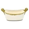 Savoy Oval White/Gold Spongy Cachepot Set Of 2