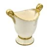 Savoy Spongy Cachepot, White/Gold Set Of 2
