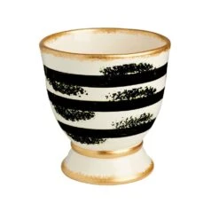 Savoy Black/White Spongy Cachepot, Large Set Of 2