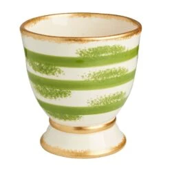 Savoy Green/White Spongy Cachepot, Large Set Of 2