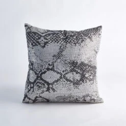Shimmer Snake Skin Pillow - Silver -France and So Furniture 40068