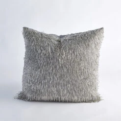 Shimmy Fringe Pillow - Silver -France and So Furniture 40138