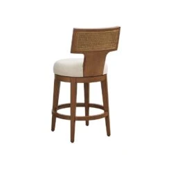 Lexington Calavera Woven Swivel Counter Stool - 420 Marisol -France and So Furniture 420 895 01 Silo Back