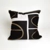 Brass Loop Pillow - Beige/Black