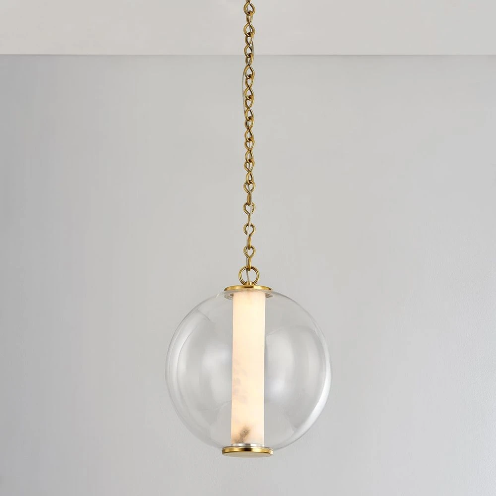 Pietra Pendant - Vintage Brass 12in 3 Pietra Pendant - Vintage Brass 12in - Image 3