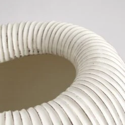 Baleen Cachepot - Ivory W/Brown Edges -France and So Furniture 44690