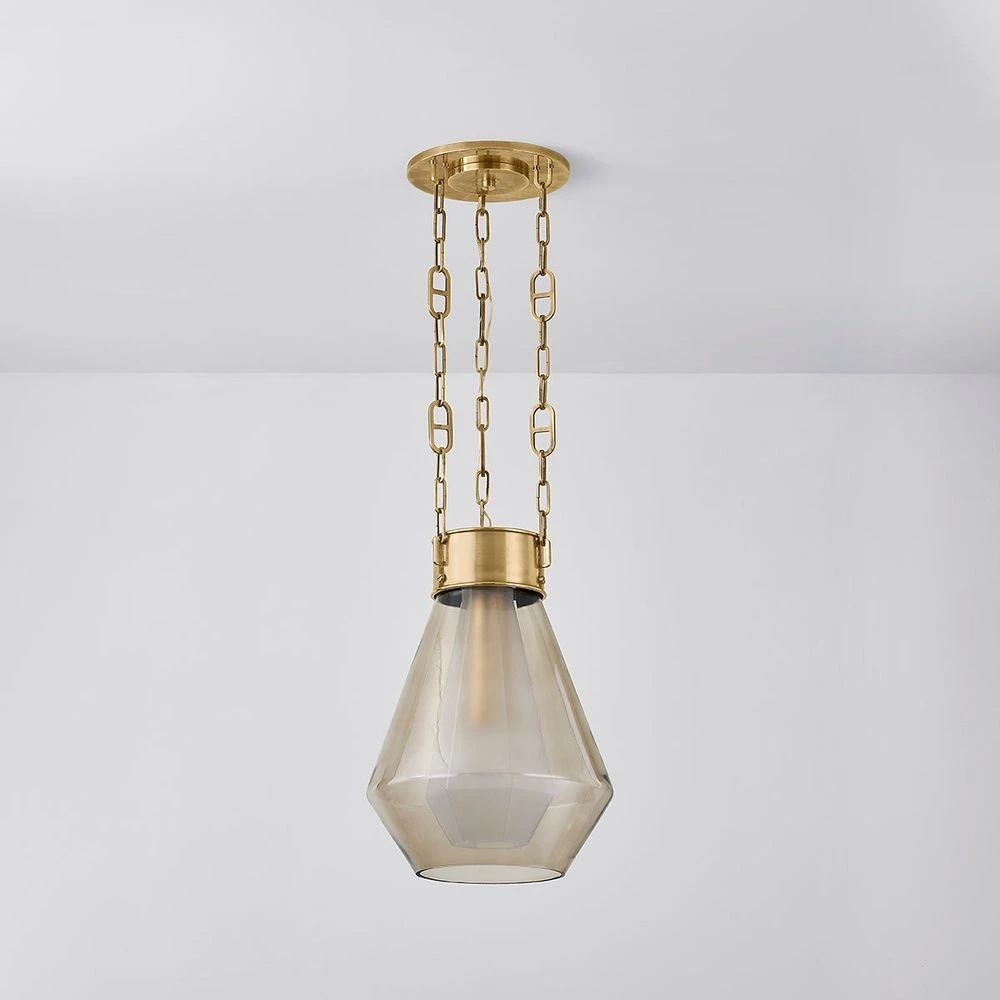 Tragus Pendant - Vintage Brass 14in 9 Tragus Pendant - Vintage Brass 14in - Image 9