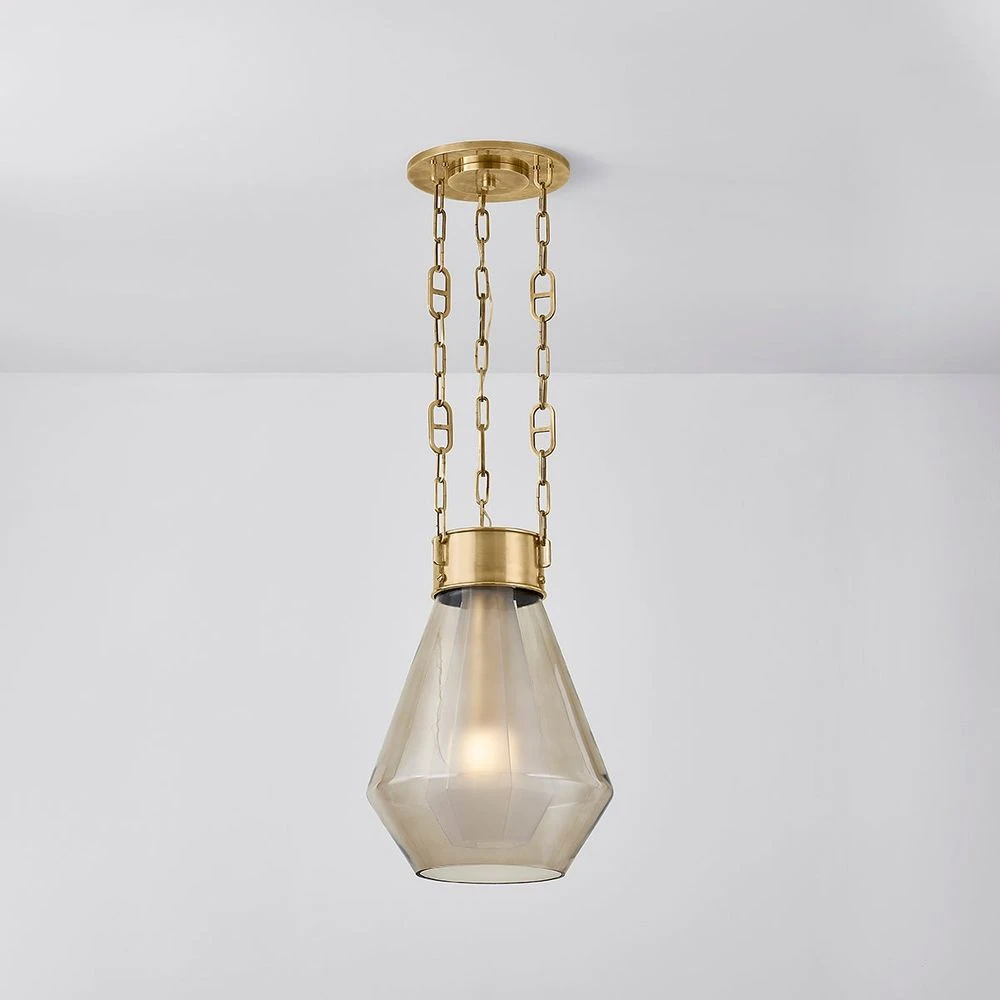 Tragus Pendant - Vintage Brass 14in 6 Tragus Pendant - Vintage Brass 14in - Image 6