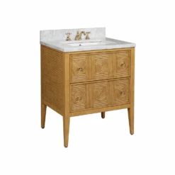 Santos 28" Sea Sand Vanity With Rectangular Undermount Sink