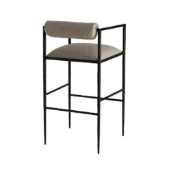 Aspen Bar Stool Pewter Texture -France and So Furniture 4709.d2