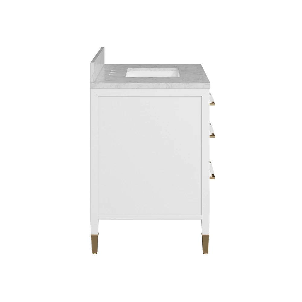 Verona 36" White Vanity With Rectangular Undermount Sink 4 Verona 36" White Vanity With Rectangular Undermount Sink - Image 4