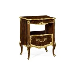 Mahogany & Gilded Nightstand