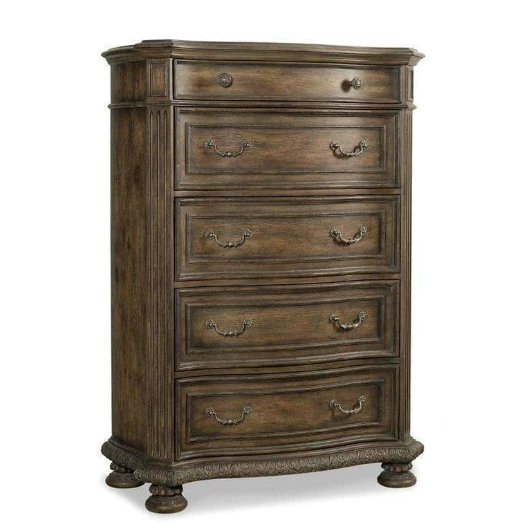 Sonata Five Drawer Chest - Brown 1 Sonata Five Drawer Chest - Brown