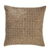 Beaded Basketweave Pillow - Antique Gold