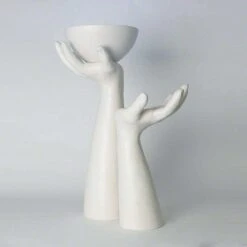 Palma Candleholder - Left - Matte White -France and So Furniture 5316f017f456f8d5a5a6e98a140288f4