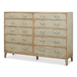 Willow 10 Drawer Commode, Sage -France and So Furniture 53619 4